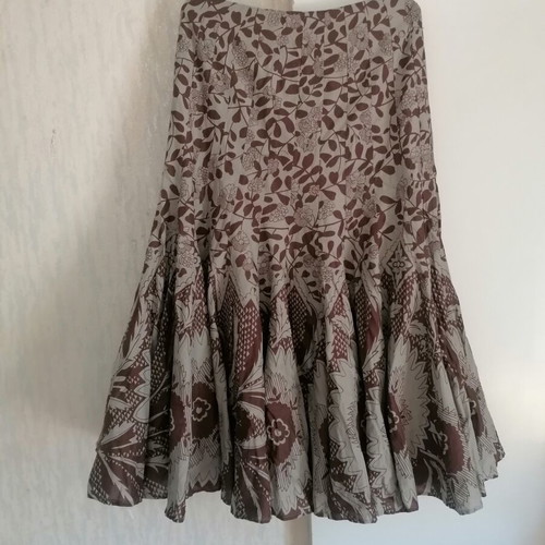 Vintage skirt Ventilo La Colline, new, 100% cotton floral pattern