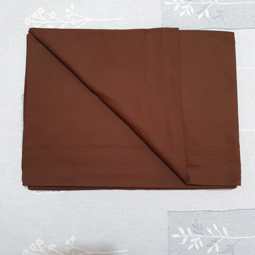 Das Home single bed sheet and duvet cover set cotton satin brown new