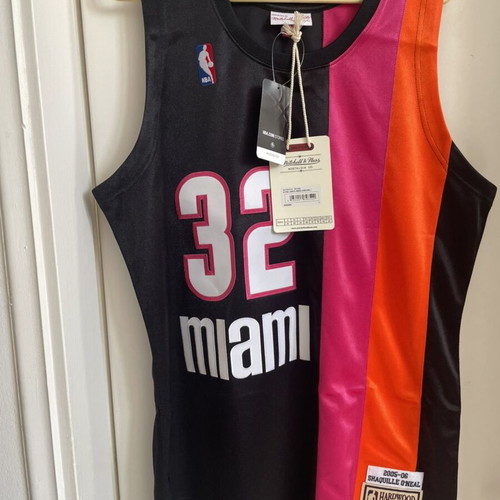 Mitchell & Ness Shaquille O’Neal Miami Heat Floridian Retro Jersey Large new authentic