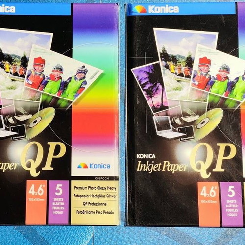 Konica Premium Photo Glossy Heavy Paper 10 Sheets 10x15, 2 Sealed Packs 5+5 new