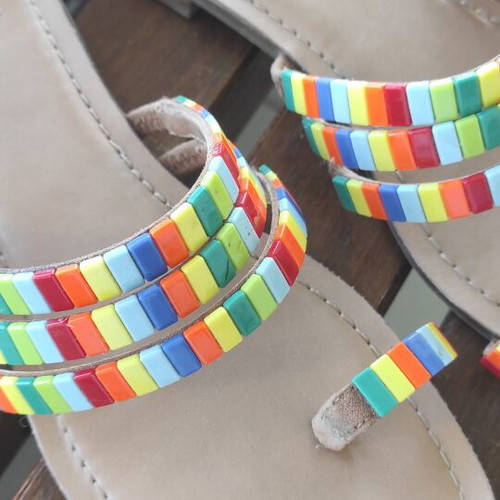 Inc Rainbow Women's Sandals like new, size 36.5, multicolor