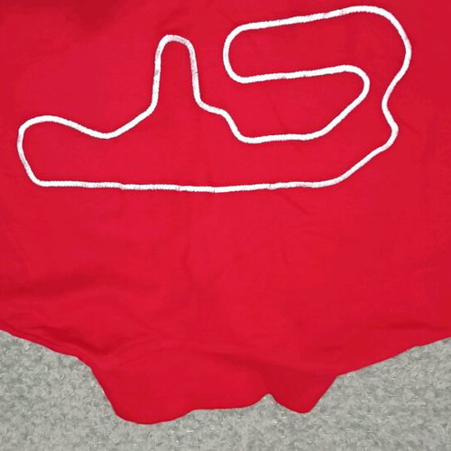 Polo long-sleeve shirt Serres Racing Circuit like new, red, size L