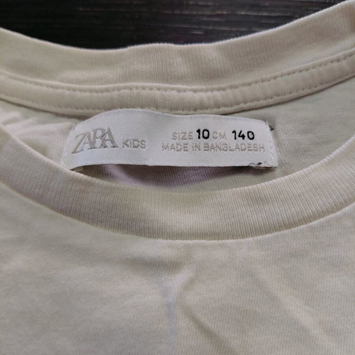 Zara t shirt 10 years used, white, size 140 cm