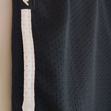 Nike vintage running mesh shorts used, navy blue and red, size M