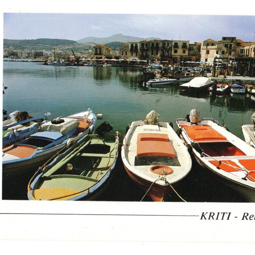 Collectible postcards used, pack of 9, Crete 1970-80