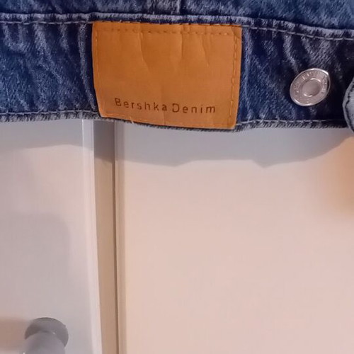 Bershka denim jacket with lining like new, size S, blue