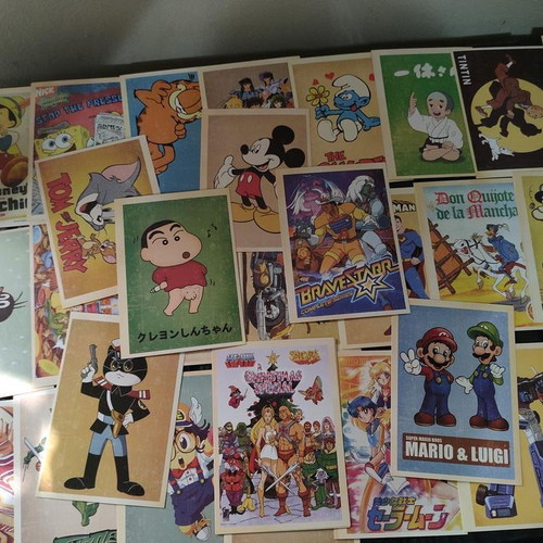Collectible set of 32 vintage cartoon and anime postcards