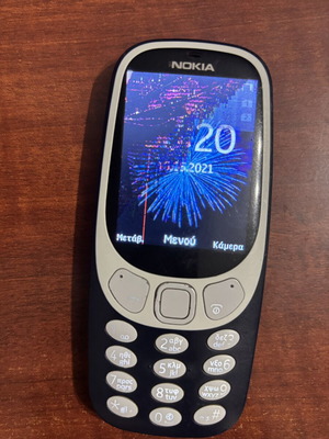 Nokia 3310 used phone with screen needing replacement, blue, Dual SIM