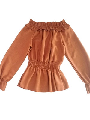 Long Sleeve Shirt in Copper Color Medium like new