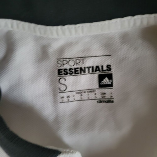 Adidas short-sleeve white shirt small like new
