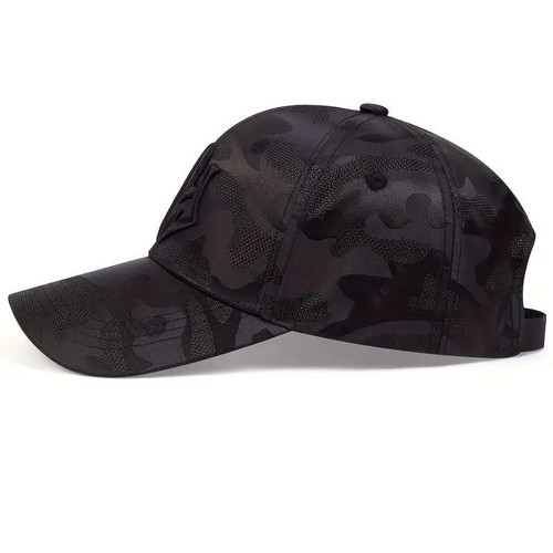 Baseball cap modern unisex hip hop with embroidered letters NY new, black