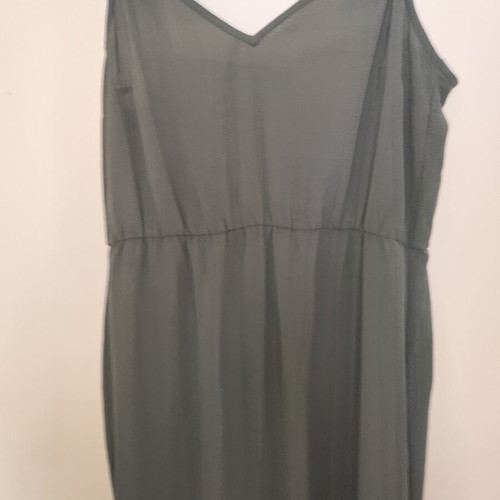 H&M khaki beach dress semi-transparent XL used with side slits