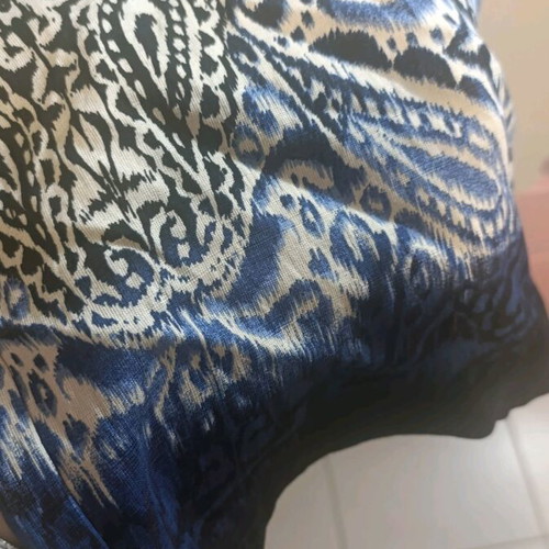 Blue palazzo pants new with elastic waist, size S