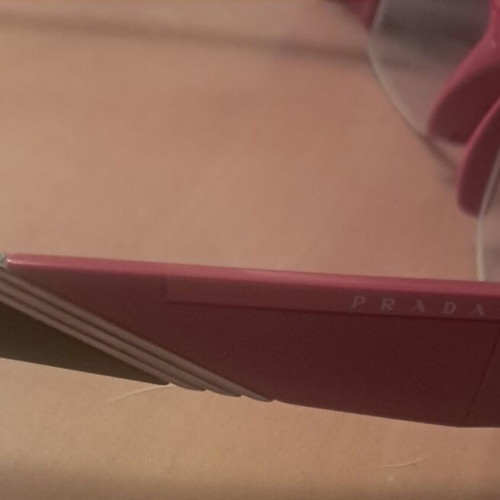 Prada eyeglass frame like new, red-black-silver