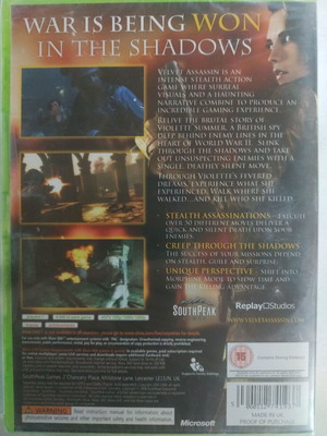 Velvet Assassin Xbox 360 sealed