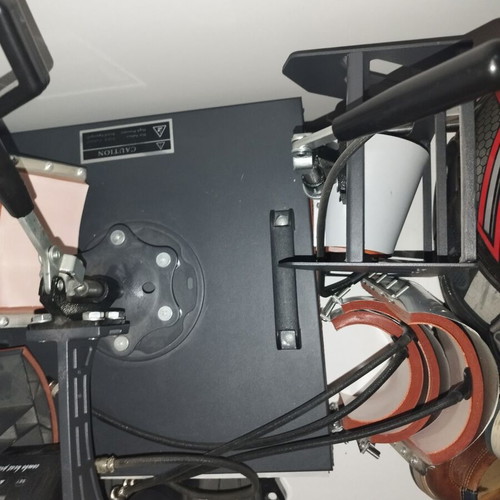 Heat press machine new with attachments for hats, cups, and plates