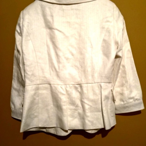 MNG Suit Vintage jacket 100% linen new, size 42, white