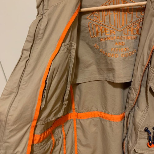 Superdry beige military jacket used, size medium