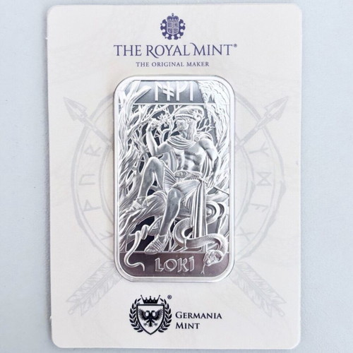 Loki The Royal Mint 1oz Silver Bar 999.9 New Limited Production