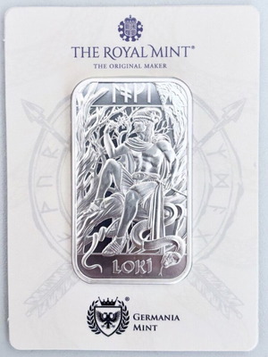 Loki The Royal Mint 1oz Silver Bar 999.9 New Limited Production