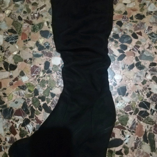 Velvet boots used, platform, size 41, black