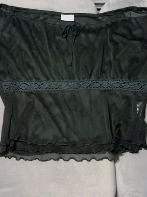 3Suisses transparent black blouse size M/L like new