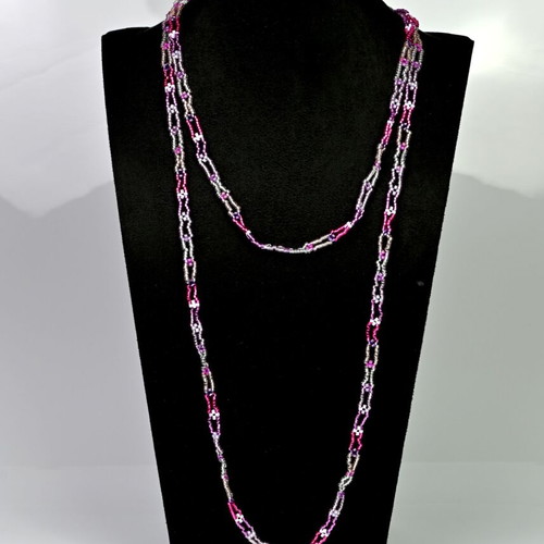 Delica Beaded Necklace made to order, purple