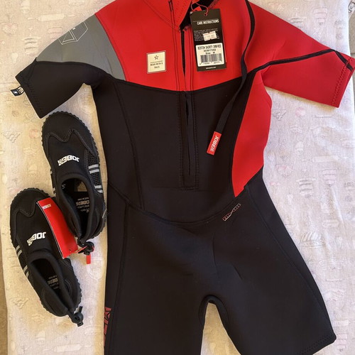 Jobe Kids' Water Sports Set new with neoprene shorty and aqua shoes
