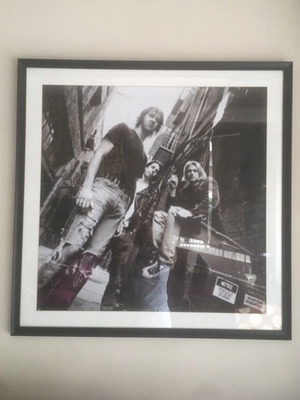 Nirvana collectible art print with wooden frame and glass