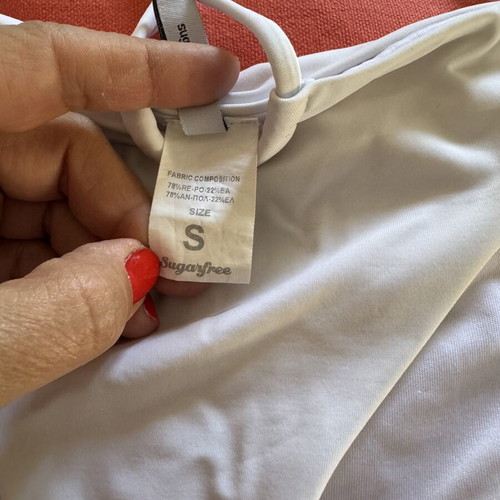 Sugarfree swimsuit like new, white with inner lining, size S
