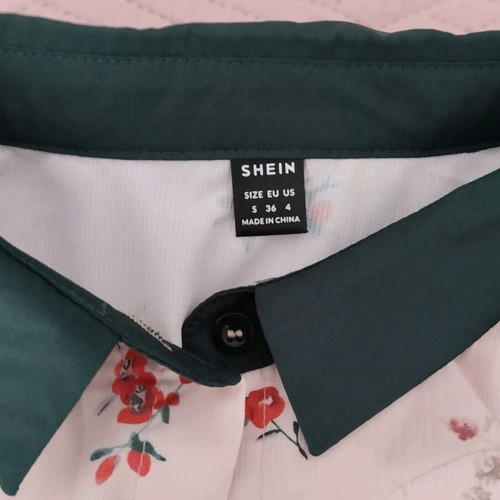 Floral Shein airy shirt like new, size S