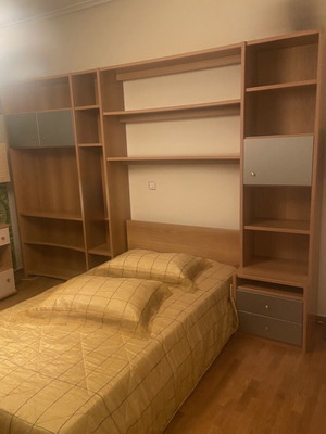 Bed and bookshelf set