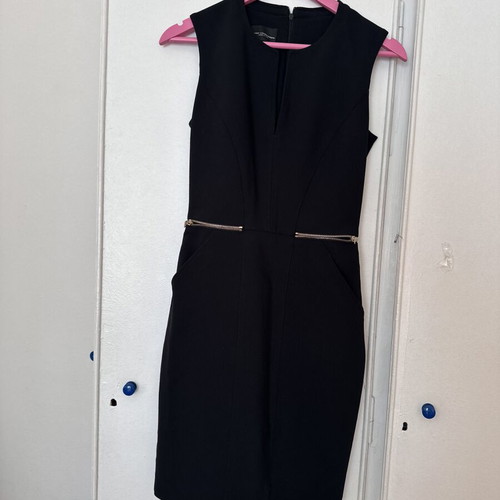 Atos Lombardini midi dress like new, black with gold details