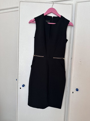 Atos Lombardini midi dress like new, black with gold details