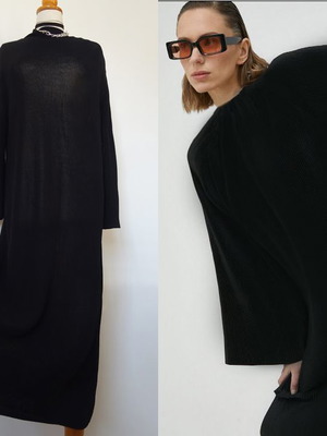 Zara knitted black maxi dress, feminine, new, oversized