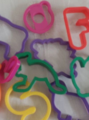 Plastic Cookie Cutters Set of 10 Letters and Animals like new