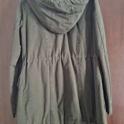 SoulCal & Co parka with detachable faux fur, military green, size XS
