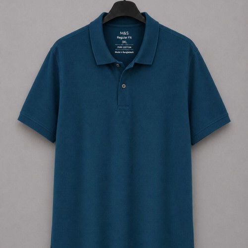 Marks & Spencer M&S Polo Shirt 3XL Regular Fit Petrol Blue, like new