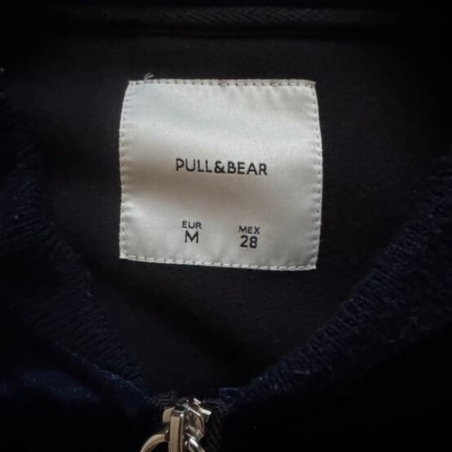 Jacket used with velvet texture, blue, Pull & Bear, size M
