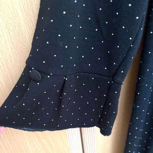 Alexander & Jacob women's maxi dress size XL like new black with white polka dots