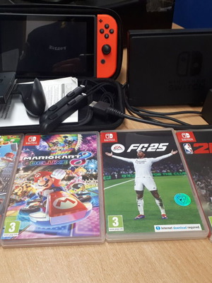 Nintendo Switch κονσόλα σαν καινούργιο με παιχνίδια και αξεσουάρ