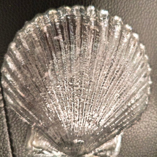 Kosta Boda glass seashell decorations, set of 3