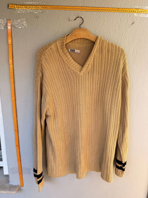 Vintage Rocky men's knitted sweater like new, beige with stripes