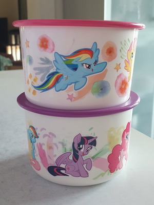 Σετ Unicorn Tupperware 2 κανίστερ αεροστεγή 600 μλ