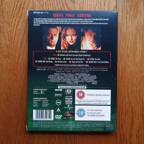 Casino DVD μεταχειρισμένο, 2 δίσκοι, χωρίς ελληνικούς υπότιτλους