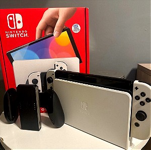 Nintendo Switch Oled White+Games