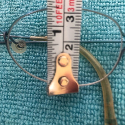 Lindberg titanium kids eyeglass frame used, blue turquoise