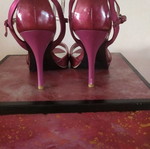 Carlos by Carlos Santana women's sandals used, size 39.5/40, burgundy red