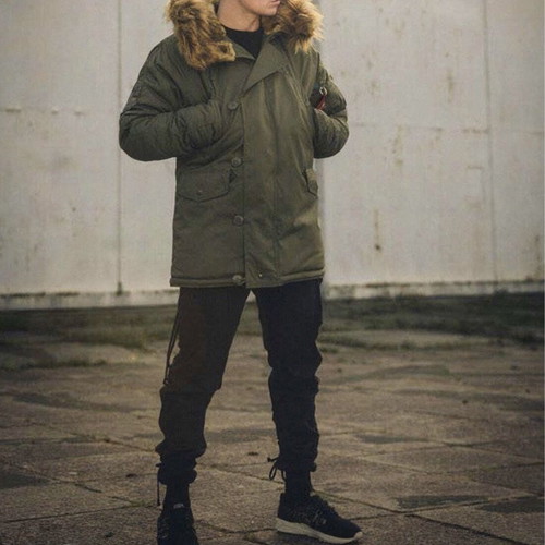 Alpha Industries Explorer Parka men's winter jacket new, green, size M