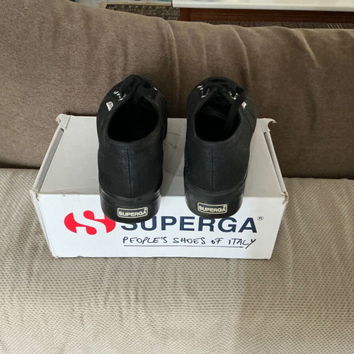 Superga shoes black size 38 like new